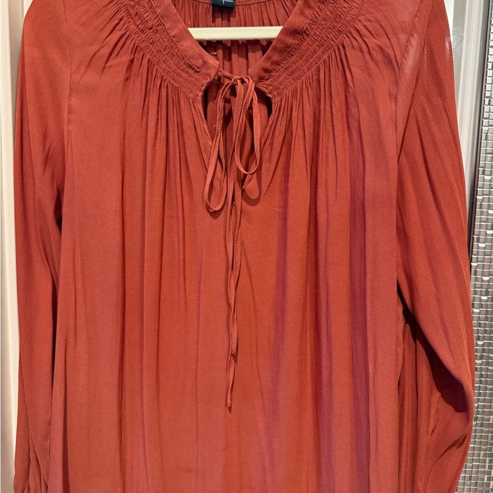 Torrid Terracotta Tie-Front Blouse